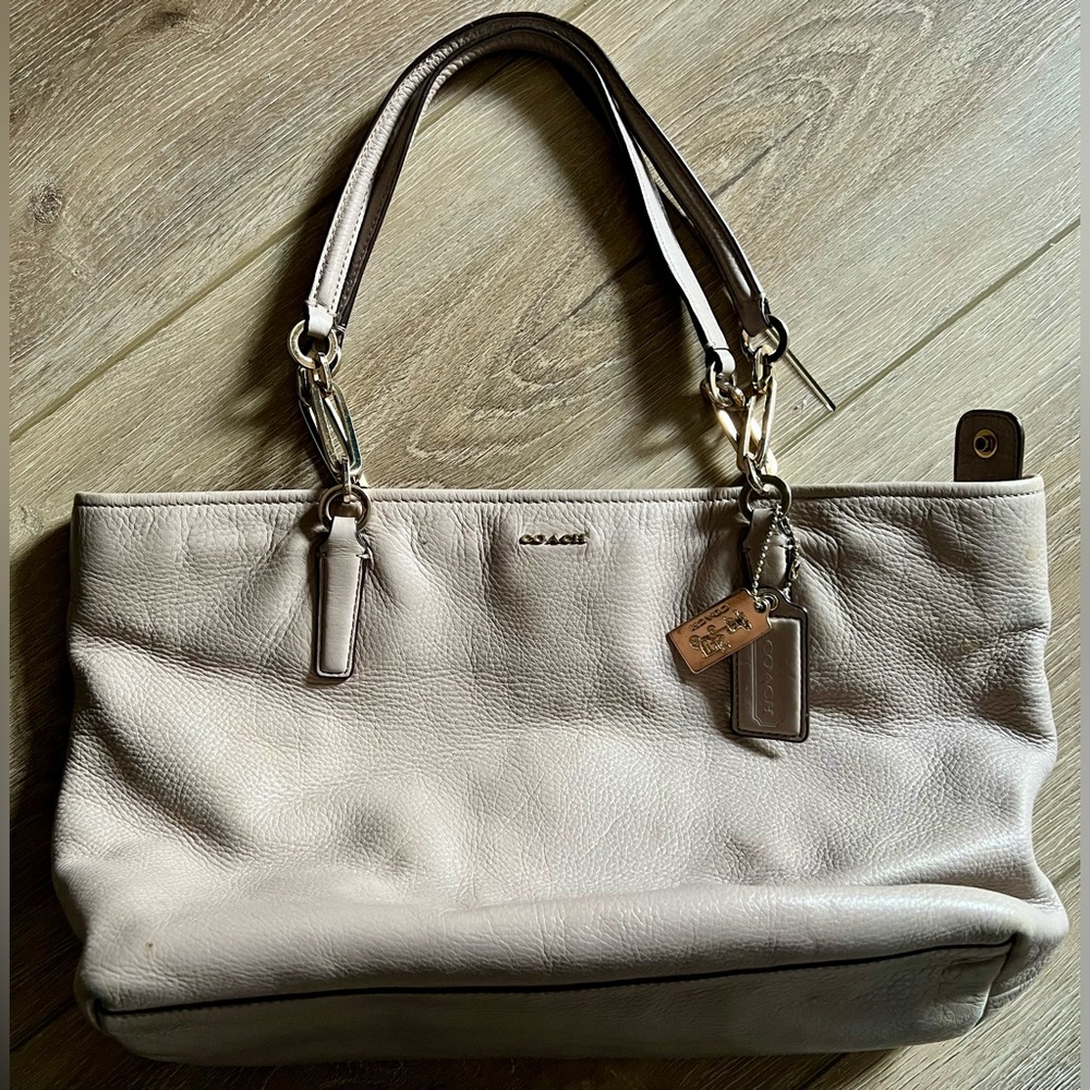 Leather Coach Tote Bag